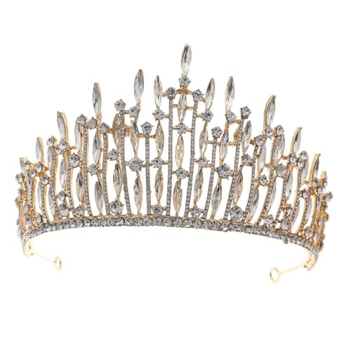 SHERCHPRY Krone Braut Stirnband Goldener Haarschmuck Frauen Hochzeit Party Kopfbedeckung Schmuck Für Bräute Mädchen SHERCHPRY Krone Braut Stirnband Goldener Haarschmuck Frauen Hochzeit Party Kopfbedeckung Schmuck Für Bräute Mädchen von SHERCHPRY