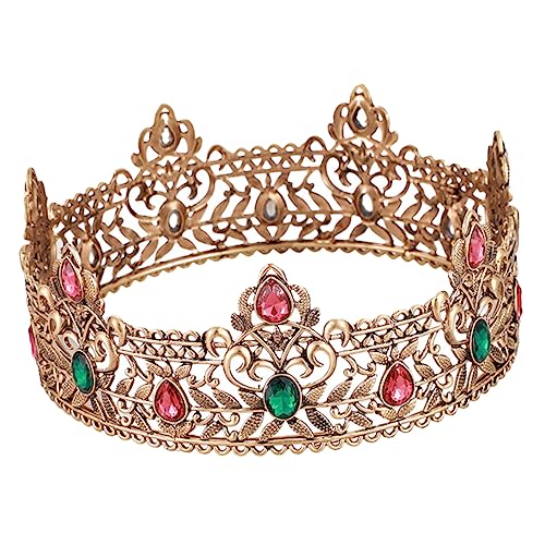 SHERCHPRY Krone Vintage Kopfschmuck Herrenkrone Für Hochzeit Party Cosplay Requisite Goldene Krone Für König-cosplay Retro-krone Accessoire von SHERCHPRY
