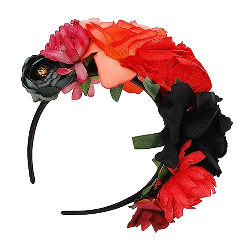 SHERCHPRY Künstliche Rosenblüten Haarschmuck Für Halloween Haarband Mit Schwarzem Und Orangefarbenem Design Für Partys Und Festliche Anlässe Leicht Und Zu Tragen von SHERCHPRY
