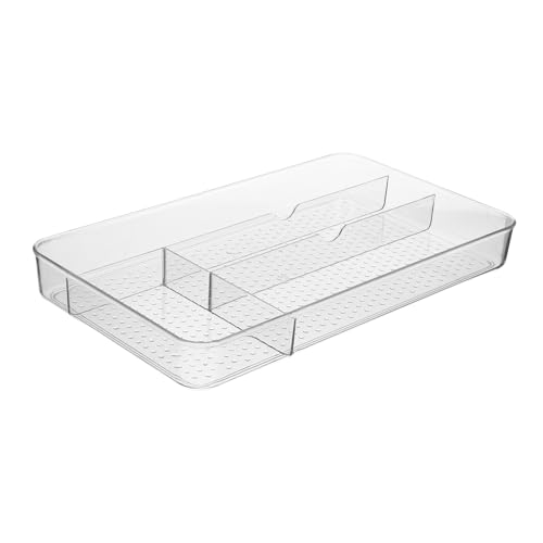 SHERCHPRY Kunststoff Makeup Organizer Box Transparente Schreibtisch Aufbewahrungsbox für Kosmetik und Beauty Produkte Stabil und Langlebig für Ordentliches Zuhause von SHERCHPRY
