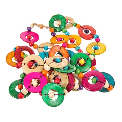SHERCHPRY Lange Bohemia Halskette Kokosnussschale für Damen Bunter Anhänger Modeschmuck für Partys Strand Handgefertigt Elegant von SHERCHPRY