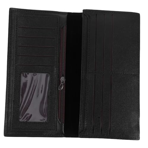 SHERCHPRY Brieftasche Für Herren Einfache Geldbörse Aus Pu-Material Mit Reißverschluss Praktisch Für Kreditkarten Und Geld Schwarz von SHERCHPRY
