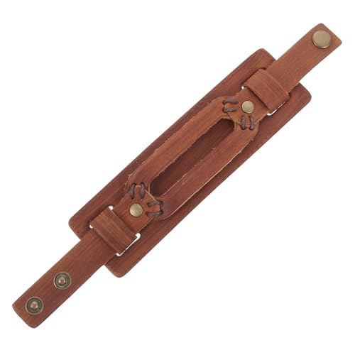 SHERCHPRY Lederarmband Herren Punk Retro Breites Armband Echtleder Handgelenk Dekor Für Festivals von SHERCHPRY