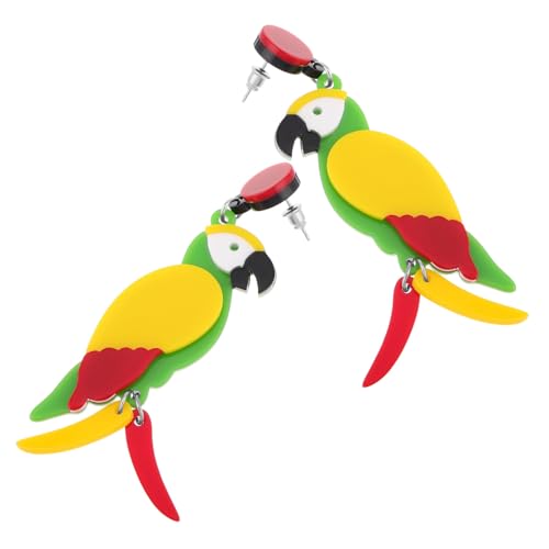 SHERCHPRY Leichte Langlebige Ohrringe mit Tropischem Papageien Design Dangle Ohrringe für Damen Vielseitige Urlaubsschmuck Accessoires für Sommer und Karneval von SHERCHPRY