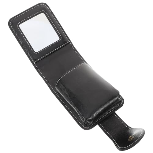 SHERCHPRY Lippenstift Tasche Kosmetiktasche klein Reisen Reise-Kulturbeutel Damen Mini -Beutel Frauentasche Geldbörse, Lippenstiftetui Geldbörse Essentials Lippenstift Fall Polyester Schwarz von SHERCHPRY