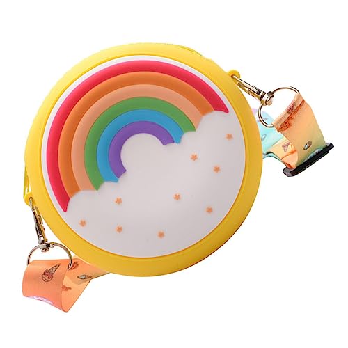 SHERCHPRY Mädchen-Handtasche Mit Regenbogen- Umhängetasche Und Mini-Schultertasche Für Mädchen Modische Handytasche Mit Reißverschluss von SHERCHPRY