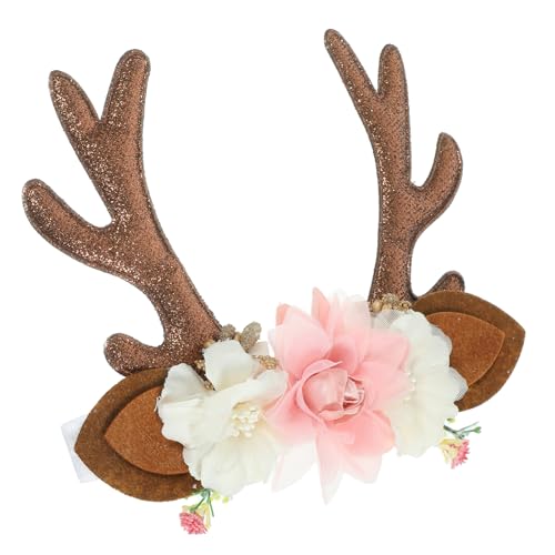 SHERCHPRY Mädchen Stirnband Weihnachts Rentiergeweih Haarreif Elastisch Leicht Komfortabel Für Kleinkinder Party Geburtstag Festtagsdekoration von SHERCHPRY