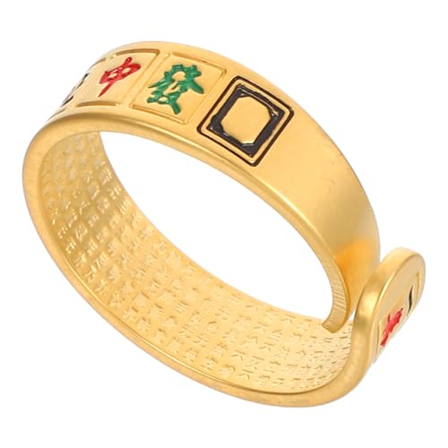 SHERCHPRY Mahjong Ring für Damen Komfortabler Zeigerring Symbolisches Feng Shui Schmuckstück Glücksbringer für Mahjong-liebhaber Modisches Band für Alltag und Party von SHERCHPRY