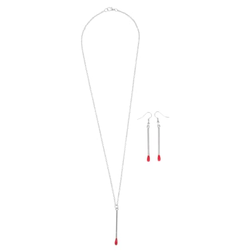SHERCHPRY Streichholz-halsketten-set Mit Ohrringen Verspieltes Design Für Frauen Und Mädchen Leicht Und Robust Passend Zu Jedem Outfit Und Anlass von SHERCHPRY