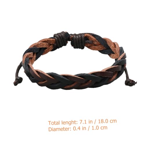 SHERCHPRY Mehrlagiges Geflochtenes Lederarmband für Herren Verstellbares Vintage String Armband Handgefertigtes Lederband Stilvoller Herrenschmuck Hautfreundlich und Langlebig von SHERCHPRY