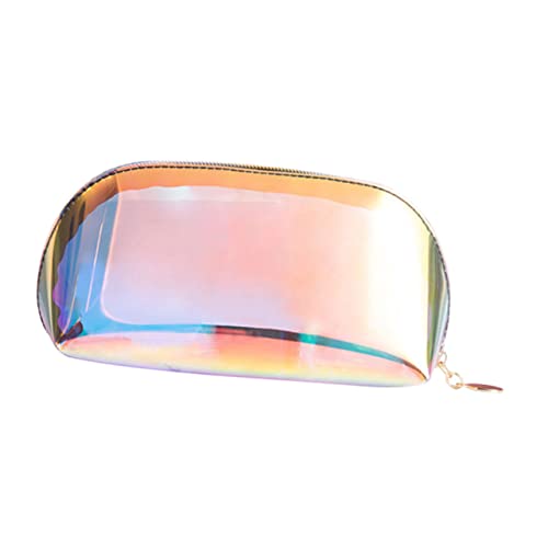 SHERCHPRY Multifunktionale Kosmetiktasche TPU Halbmondform Leichte Transparente Make Up Tasche mit Reißverschluss Vielseitig Verwendbar für Reisen Aufbewahrung Damen und Herren von SHERCHPRY