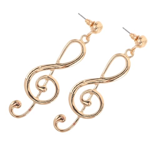 SHERCHPRY Musiknoten Ohrringe Retro Design Statement Ohrstecker Damen Schmuck für Party Performance Musikliebhaber Ausgefallene Ohrhänger Gold von SHERCHPRY