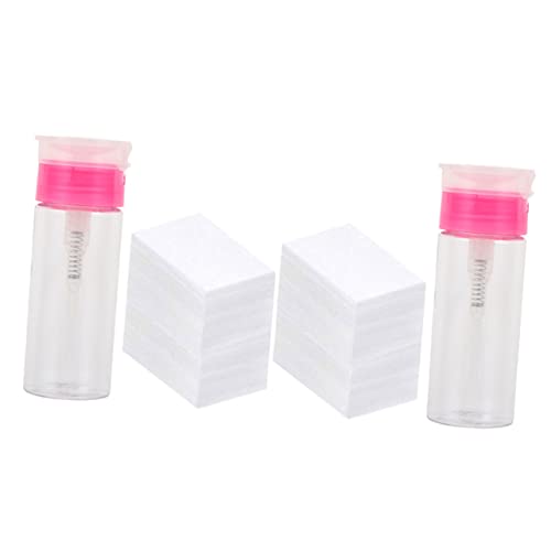 SHERCHPRY Nagellackentferner Tüchern und Nachfüllbaren Pumpflaschen Leere Kunststoffflaschen für Nagellack Make Up Entferner und Toner Einfach zu Bedienen und Praktisch von SHERCHPRY