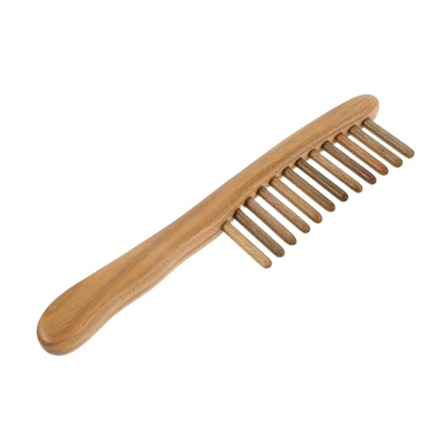 SHERCHPRY Natürlicher Holz-kamm Zähne Anti-elektrisch Breiter Kamm für Männer Frauen mit Ergonomischem Griff Stimulierend Glatt Verarbeitet Reisefreundlich für Lockiges Haar und Alltag von SHERCHPRY