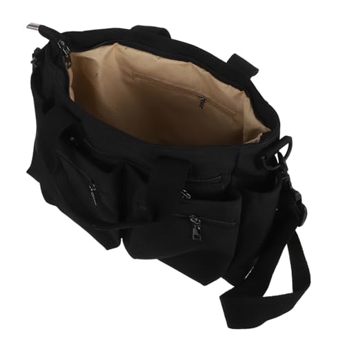 SHERCHPRY Nylon Tote Bag für Damen mit Mehreren Fächern Abnehmbarem Schultergurt Gepolsterten Trägern Großer Handtasche für Schule Arbeit und Freizeit Stilvoll und Strapazierfähig von SHERCHPRY