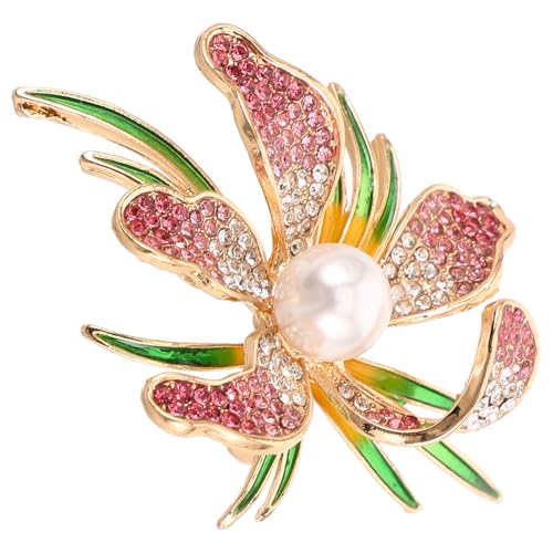 SHERCHPRY Blumen-anstecknadel Aus Zinklegierung Mit Perlenverzierungen Und Strass Für Kleider Und Cardigans Broschennadel Für Damen von SHERCHPRY