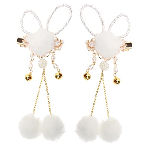 SHERCHPRY Osterhasen Haarschmuck Plüschball Haarnadel Haarschmuck Für Mädchen Für Hochzeiten Geburtstagsfeiern Und Cosplay Sanft Zur Haarstruktur Bequem Und Sicher Zu Tragen von SHERCHPRY