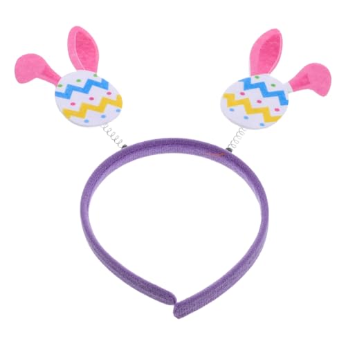 SHERCHPRY Osterhasenohren Haarreif Mit Bunten Eiern Stirnband Für Mädchen Und Erwachsene Accessoires Für Osterfeiern Und -dekoration von SHERCHPRY