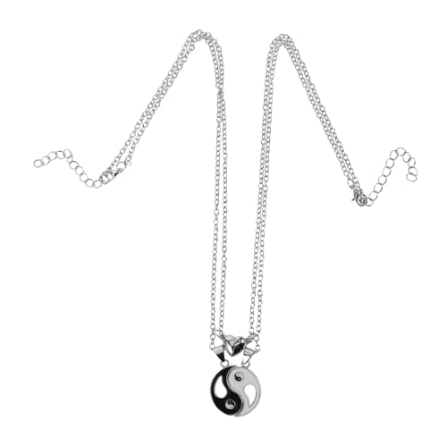 SHERCHPRY Pärchen Halsketten Tai Chi Anhänger Legierung Design Retro Modisch Symbolische Partner Kette für Beziehung von SHERCHPRY