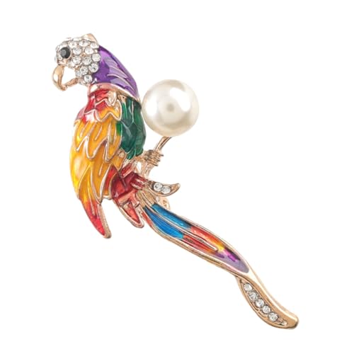 SHERCHPRY Papagei Brosche Vogel-brosche Strass-tier-brosche Hutnadel Anstecknadel Für Ein Vogel-emaille-pin Kragenclip-nadel Tierbrosche Schalnadel Partei-emblem Diamant Fräulein von SHERCHPRY