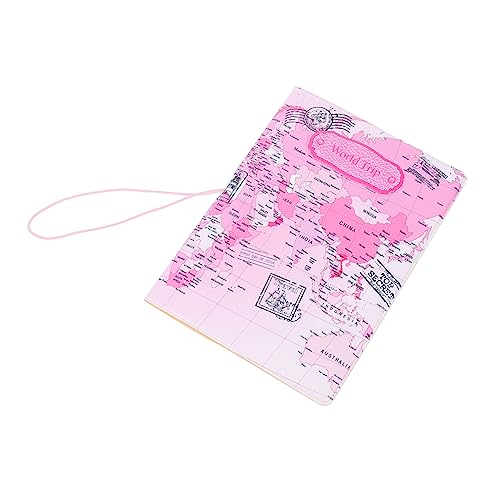 SHERCHPRY Passhülle Aus Kunstleder Mit Gummiband Tragbar Mit Weltkarte Organizer Für Reisepass Geeignet Für Reisen Und Tägliche Nutzung von SHERCHPRY