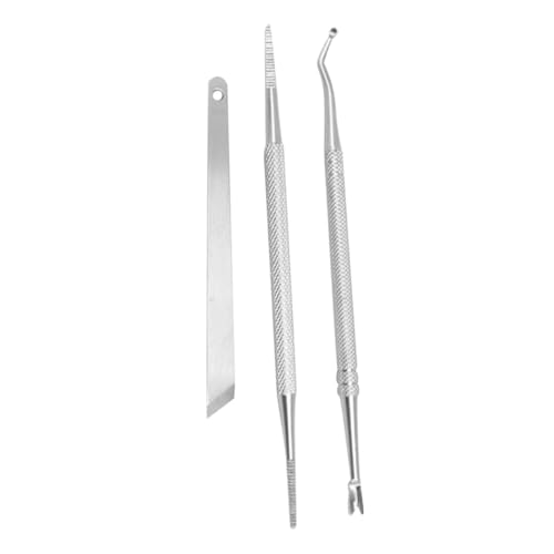SHERCHPRY Pediküre-Messer-Set Fingernagel Zehennagel Reinigung Entferner Fingernägel werkzeug Nagelreiniger-Set Nagelhautschäler Schaber Silver von SHERCHPRY