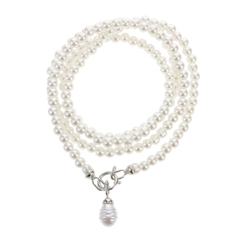 SHERCHPRY Perlen Handykette Crossbody Lanyard mit Abnehmbarer Metallkette Eleganter Nachahmung Perlen Schmuck für Damen Vielseitig Kombinierbar Stilvolles Handy Accessoire für Alltag und von SHERCHPRY