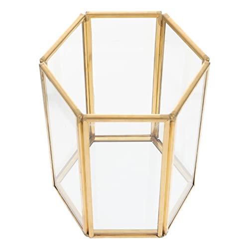 SHERCHPRY Pinselhalter Für Schminktisch Kosmetik-aufbewahrungsbecher Aus Glas Mit Perlen Goldfarben Für Make-up Lippenstift Eyeliner Nagelpflege von SHERCHPRY