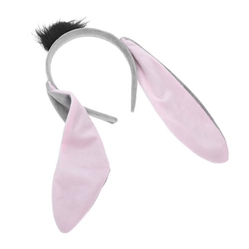 SHERCHPRY Plüsch Esel Ohren Stirnband Elastisch Weiches Cartoon Kostüm Haarreif für Erwachsene Sicherer Sitz für Halloween Party Cosplay und Tierverkleidung von SHERCHPRY