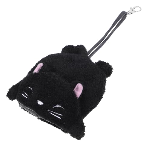 SHERCHPRY Plüsch Katzen Münzbeutel Medium Charmanter Geldbeutel für Erwachsene Weiches Material als Schlüsselanhänger und Rucksackanhänger Niedliches Portemonnaie für Alltag von SHERCHPRY