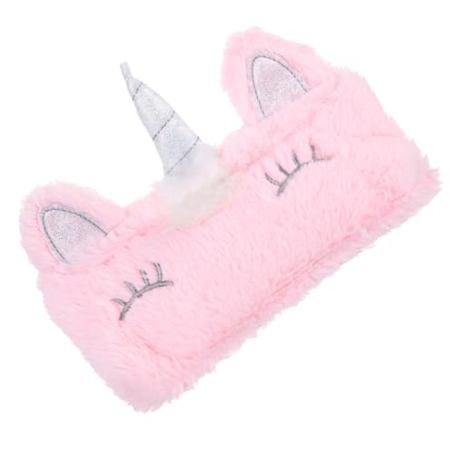 SHERCHPRY Plush Multifunktionale Bleistiftbox für Mädchen Fluffy Kosmetiktasche Reise Organizer Geldbörse im Süßen Einhorn Design für Schulbedarf Make Up von SHERCHPRY
