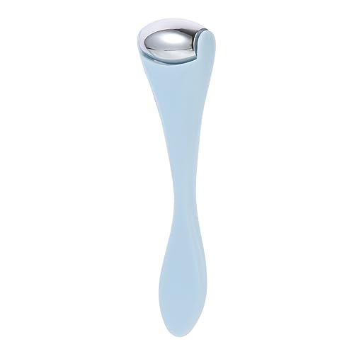 SHERCHPRY Praktischer Mini Augenmassage Roller mit Löffel Hautpflegewerkzeug für Augencreme Tragbar und Leicht für Zuhause und Salon Effektive Massagewirkung Zartblauer Farbe von SHERCHPRY