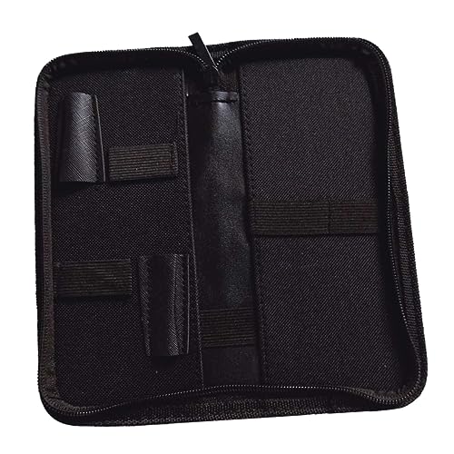 SHERCHPRY Professionelle Friseurscheren Tasche PU Scherentasche mit Gürtel Haarstyling Werkzeug Organizer für Salon und Zuhause Schwarz von SHERCHPRY