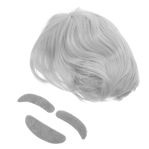 SHERCHPRY Realistisches Professor-kostüm-perücken-set Inklusive Weißem Bart Und Augenbrauen Für Partys Cosplay Halloween von SHERCHPRY