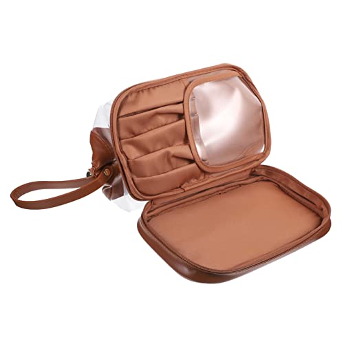 SHERCHPRY Reise Kosmetiktasche Transparent Große Kapazität Makeup Bag für Damen Praktische Aufbewahrung für Toilettenartikel und Kosmetik für Reisen Fitness und Camping von SHERCHPRY