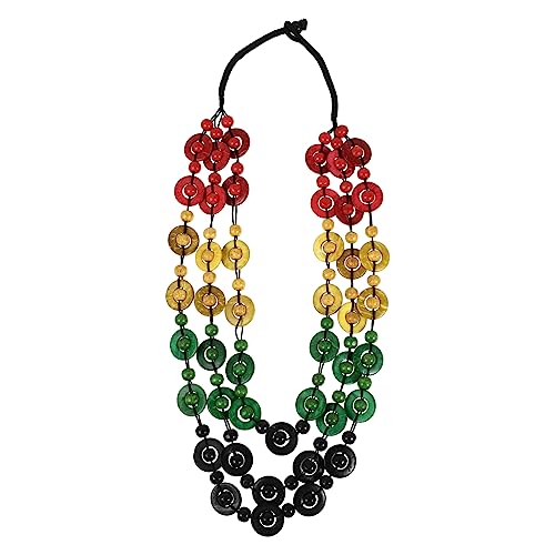 SHERCHPRY Retro Bohemia Halskette für Damen Handgefertigte Kokosnussschalen Holzperlen Juwelen Modisches Strand Accessoire für Besondere Anlässe Muster von SHERCHPRY