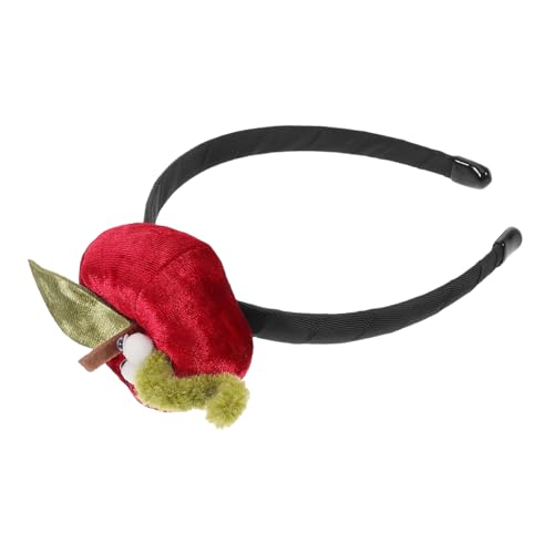 SHERCHPRY Retro Rotes Samt Stirnband mit Apfel Deko Weiches Leichtes Haarband Damen Weihnachten Festliche Party Haarschmuck Zubehör von SHERCHPRY