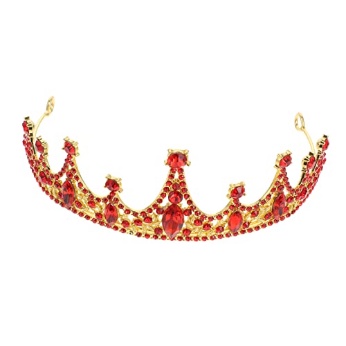 SHERCHPRY Retro Strasssteine Braut Tiara mit Eleganter Verzierung Modischer Haarschmuck für Hochzeit Geburtstag und Festliche Anlässe Einfach zu Tragen Charmantes Design von SHERCHPRY