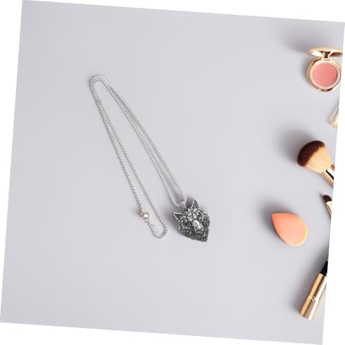 SHERCHPRY Edelstahlkette Mit Anhänger Für Herren Und Damen Wolfskopf-design Aus Titanstahl Gefertigt Langlebig Und Lichtecht Für Outdoor-aktivitäten Und Festliche Anlässe von SHERCHPRY