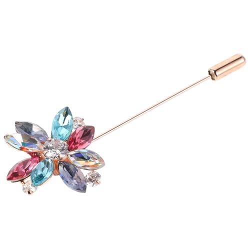 SHERCHPRY Rhinestone Blumenbrosche mit Langlebigem Eleganter Anstecknadel für Anzug Kleid Hut und Cardigan Leichter Floraler Schmuck für Damen und Herren bei Hochzeit und Party von SHERCHPRY