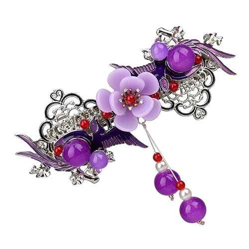 SHERCHPRY Haarspange Hinten Mit Kristallen Und Blumen-haarnadel Mit Perlen-charm Für Damen Und Rückenhaar von SHERCHPRY