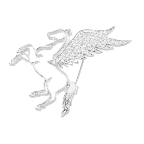 SHERCHPRY Rhinestone Pferde-brosche Chinesisches Neujahr Sternzeichen-anstecknadel mit Flügeln Dekoratives Hohles Abzeichen Eleganter Schmuck für Männer und Frauen Vielseitiges Accessoire von SHERCHPRY