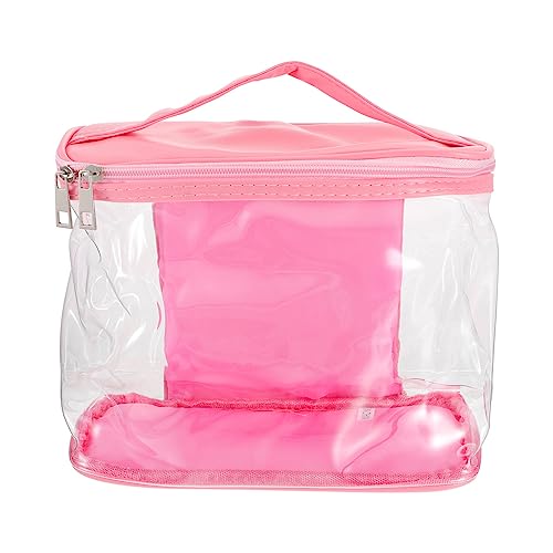 SHERCHPRY Transparente Kosmetiktasche Kosmetiktaschen Klar Durchsichtige Kulturbeutel Transparente Schminktasche Rucksack-Koffer-Organizer Wäschesack Reisen Reißverschluss PVC Reisetasche von SHERCHPRY