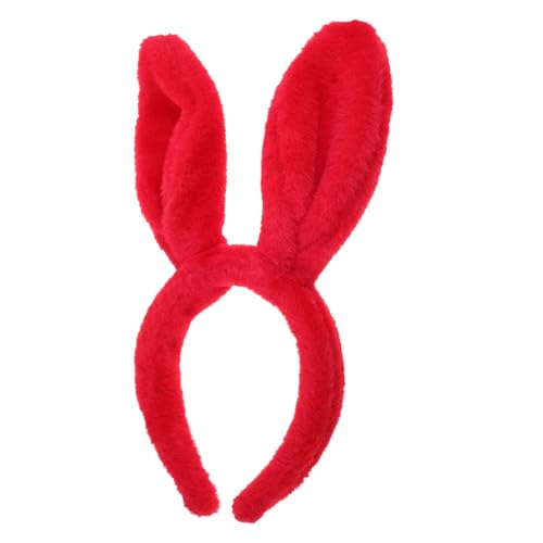 SHERCHPRY Bunny Ears Haarreif Rote Hasenohren Für Cosplay Und Ostern Süßes Tierkopfband Für Mädchen Und Erwachsene Accessoire Für Partys Und Festlichkeiten von SHERCHPRY