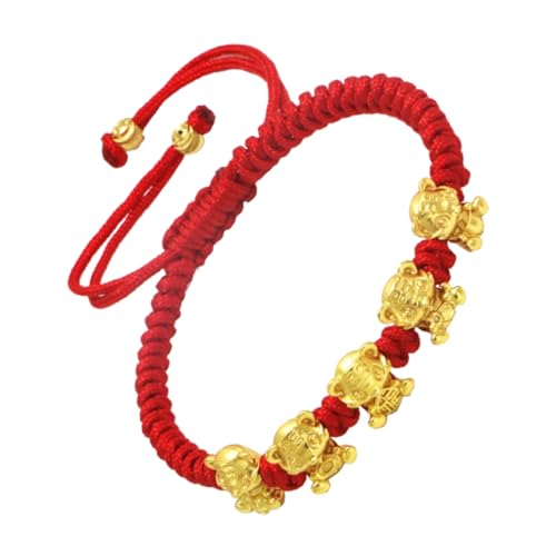 SHERCHPRY Rotes Year Armband Tiger Zodiac Schmuck Langlebig Legierter Handgelenkschmuck Modisch für Männer Frauen Festlich von SHERCHPRY