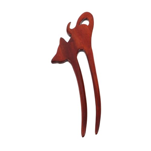 SHERCHPRY Sandelholz Haarnadel U-förmiger Doppelsteg Retro Chinesischer Haarschmuck Damen Haarnadeln für Dutt Vintage Haarspange mit Zuverlässigem Sitz und Natürlichem Duft von SHERCHPRY
