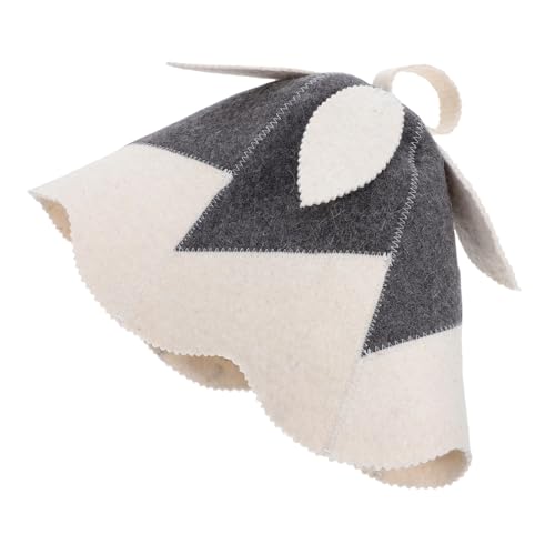 SHERCHPRY Saunahat aus Hitzebeständigem Filz Leichte Langlebige Kopfbedeckung für Damen und Herren Effektiver Schutz vor Dampfwärme Tragbar für Sauna Bad und Dampfbad von SHERCHPRY