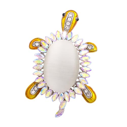 SHERCHPRY Schildkröte Brosche Pin Für Damen Kleidungsbrosche Opal Corsage Halsketten Charms Dekor Schalnadel Accessoire Für Partys Und Alltag von SHERCHPRY