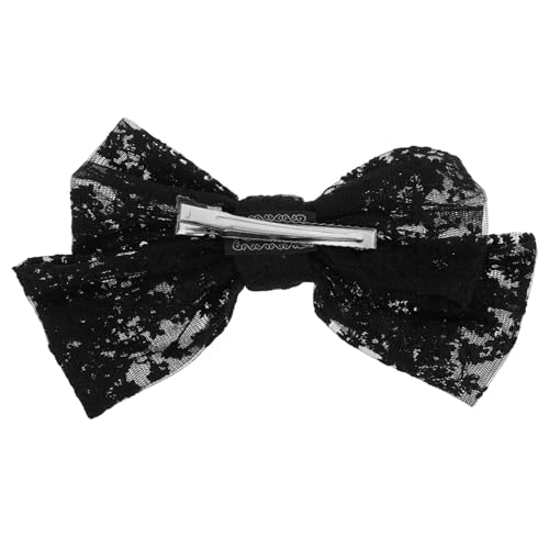 SHERCHPRY Schleife Fürs Haar Aus Spitze Mit Clip Und Kamm Für Brautjungfer Große Haarschleifen Für Mädchen Und Handgefertigt Mit Stickerei Und Blume Für Hochzeit Und Alltag von SHERCHPRY