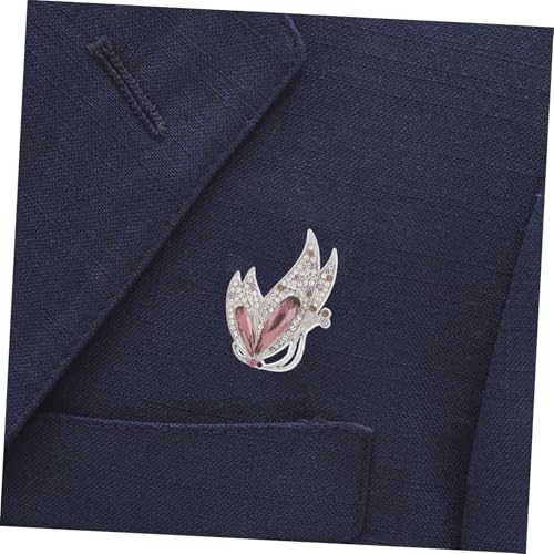 SHERCHPRY Schmetterlingsbrosche mit Kristallbesatz Legierung und Strassbesetzter Anstecknadel für Damen Vielseitiges Accessoire für Kleider Hüte und Kleidung von SHERCHPRY